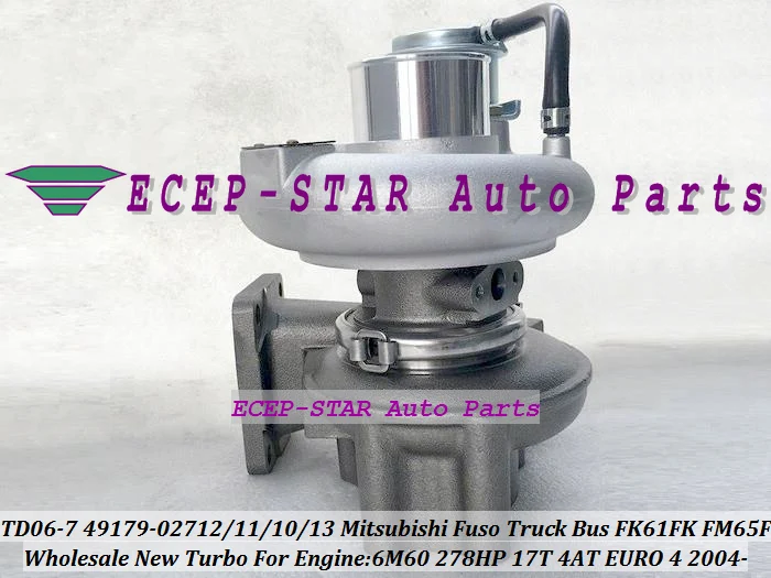 TD06-7 49179-02712 49179-02711 ME304598 Turbo Turbocharger For Mitsubishi Fuso Truck Bus Various FK61FK FM65F 2004- 6M60 17T 4AT