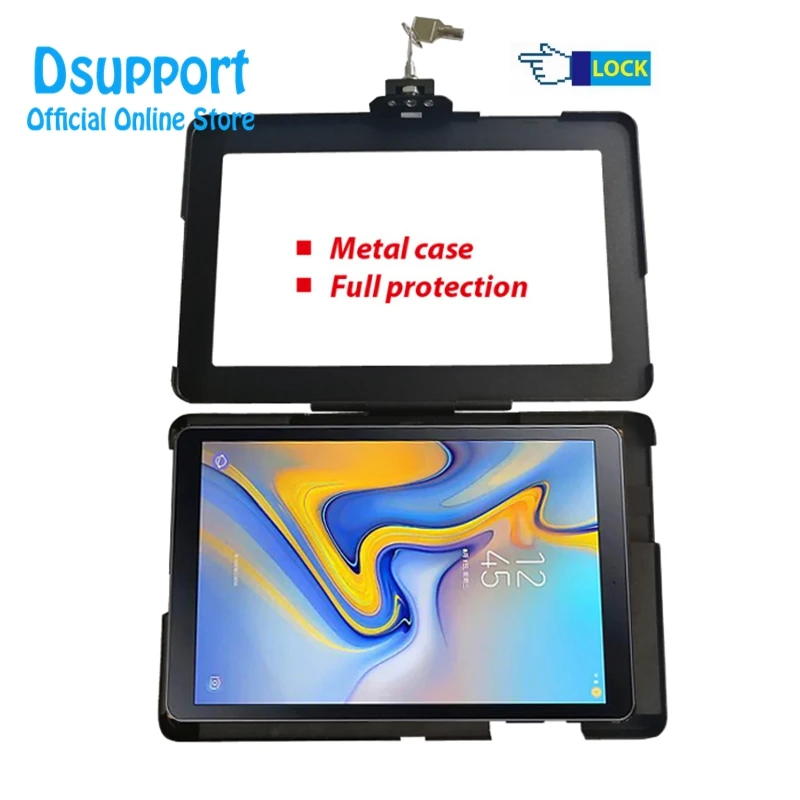 Customer-Made Anti Theft Tablet PC wall mounted Display Stand With Security Lock for SAMSUNG TAB A 10.5 Aluminum Alloy