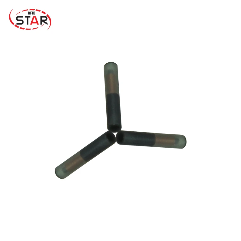2.12*12mm 1.4*8mm 1.25*7mm impianto RFID Microchip 134.2KHz bivetro Fdx-b pesce gatto cane animale pet ID Microchip con siringa