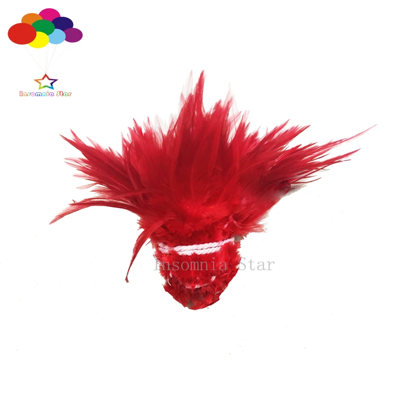 1000 pcs Carnival Rooster Saddle Hackle Feather Strung 4-6 inch / 10-15 cm Chicken feather Trimming Cock Ribbons