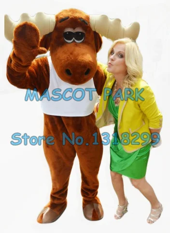 mascot customizable new moose mascot costume adult size cartoon christmas moose reindeer theme costumes carnival fancy dress