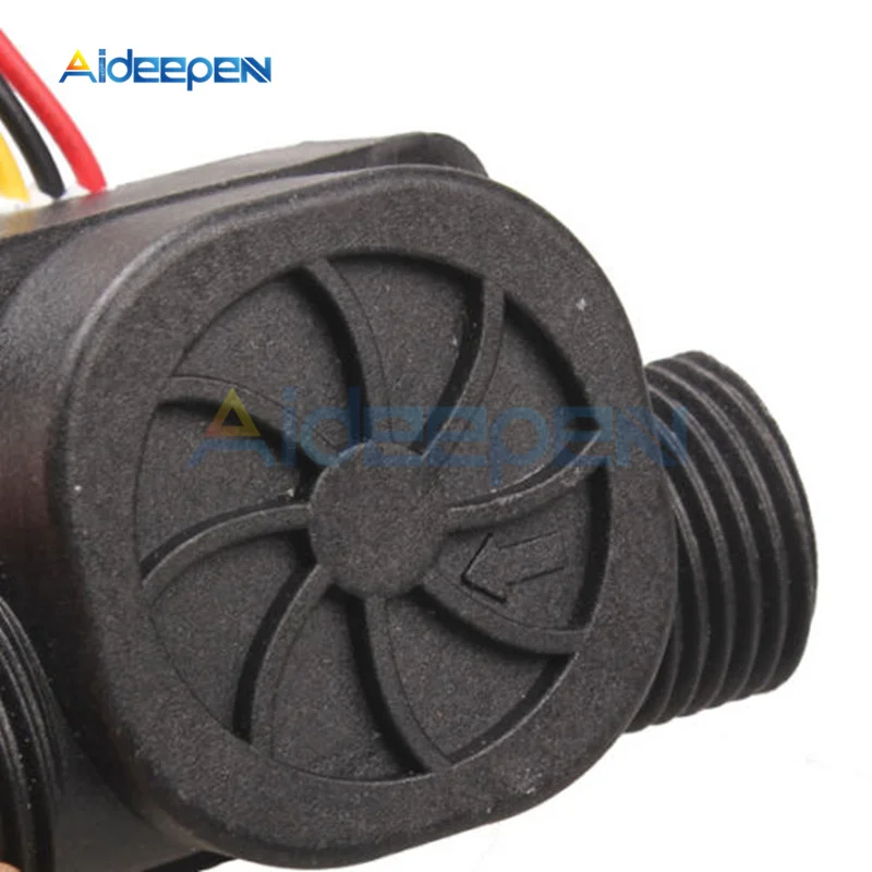 G1/2 4 Point Water Flow Sensor Fluid Flowmeter Switch Counter Hall Control Machine Flow Meter 1-30L/min 1.75MPa For Water Heater
