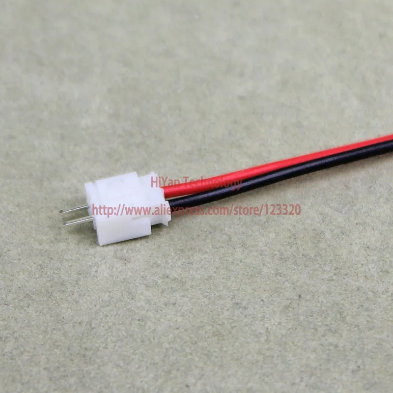 50sets Mini Micro PH2.0 JST 2.0mm Pitch 2Pin  Connector with 1007 26AWG 100mm 150mm 200mm 250mm Electronic Wire Cable Pin header