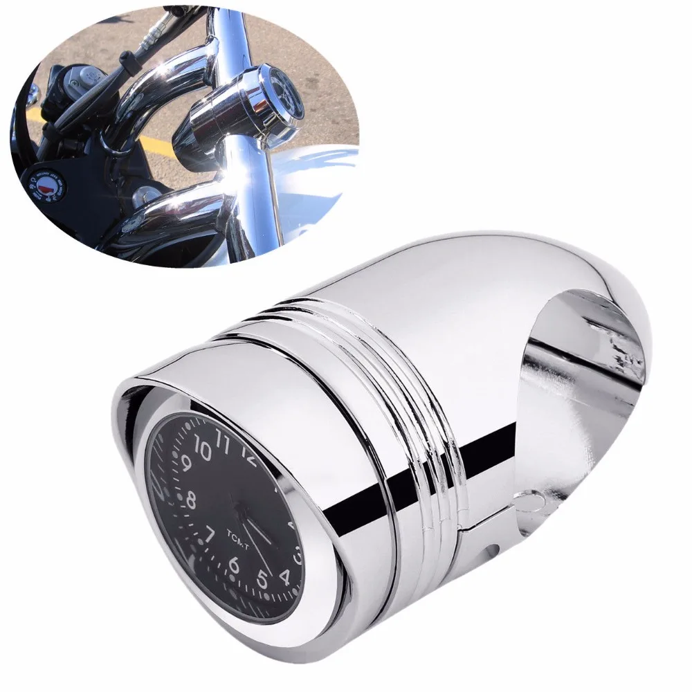 

Chrome 1 1/4" 1.25" Motorcycle Handlebar Clock Mount For Harley Chopper Suzuki Kawasaki Yamaha