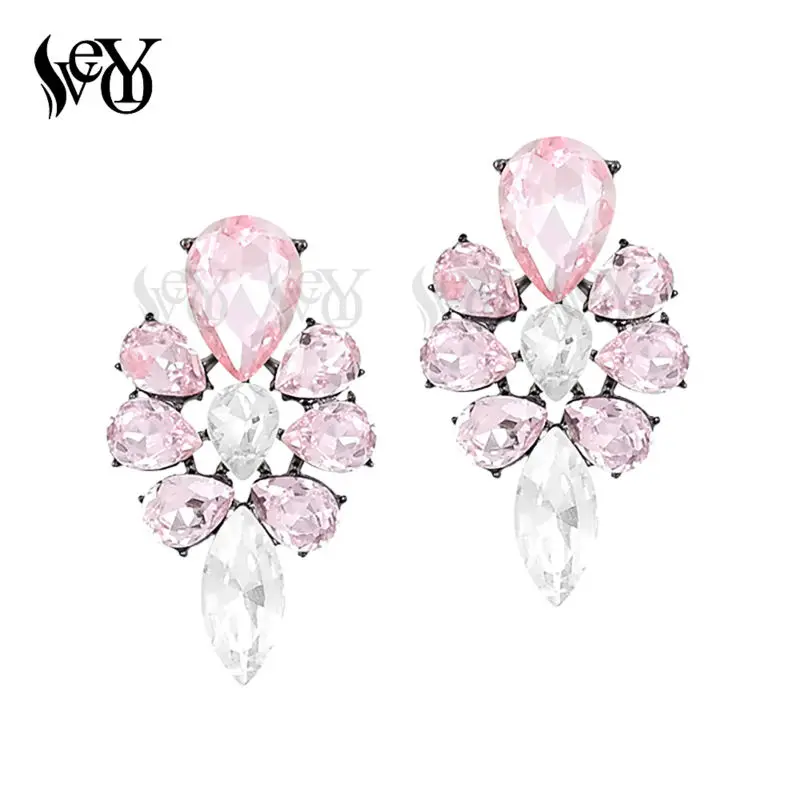 VEYO Crystal Earrings Stud Earring For Woman Trendy Zinc Alloy High Quality