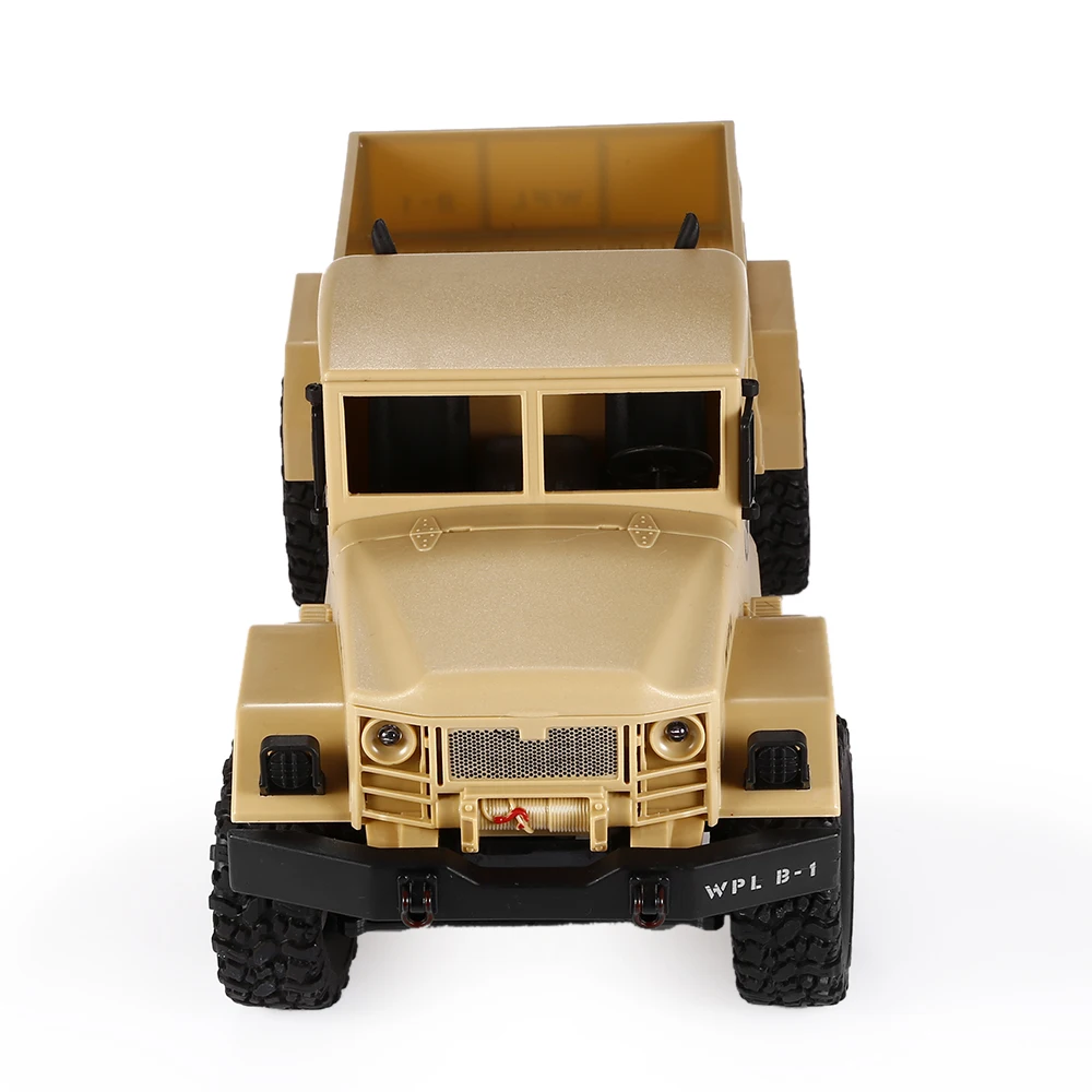 WPL B-14 B14 RC Cars 1:16 Mini Off-Road RC Military Truck RTR Four-Wheel Drive /Metal Suspension Beam Bright LED Light Gifts Toy