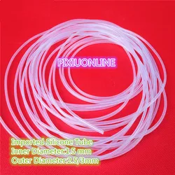 1PCS  YT826  Imported Silicone Tube  ID 1.5 mm* OD 2.5/3 mm  Plumbing Hoses  1Meter  Food Grade Capillary Transparent Hose