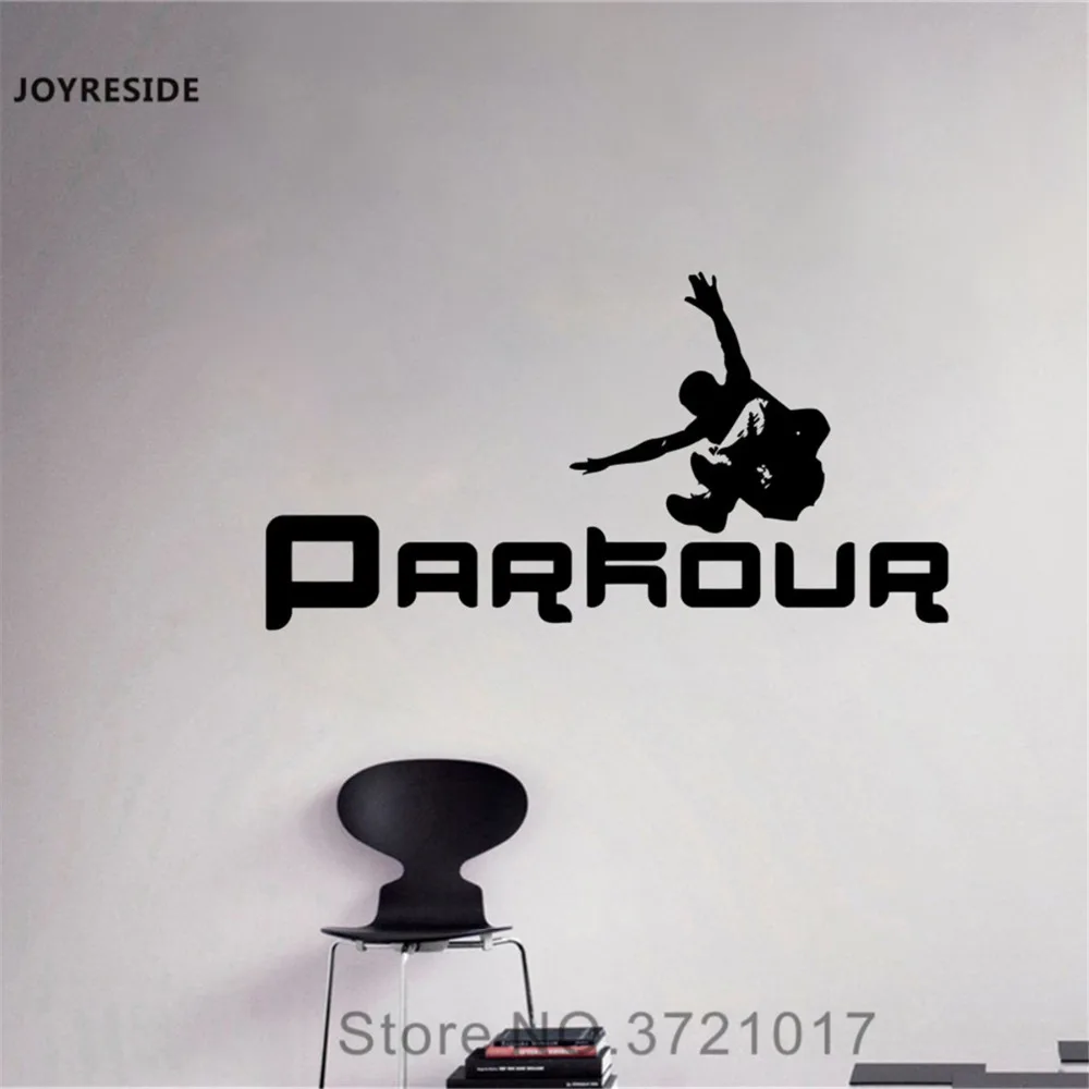 JOYRESIDE Parkour Wall Street Traceur Sport Decal Vinyl Sticker Home Boys Bedroom Living Room Dorm Interior Decoration  A048