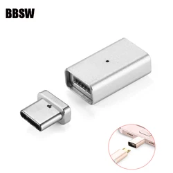 Magnetyczny adapter micro usb żeńska do typu c mężczyzna ładowarka do samsunga S10 + S9 S8 uwaga 8 Xiaomi Mi9 Mi8 dla Huawei OnePlus 7 6T 5T