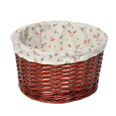 

Wicker Round Storage Basket Small Storage Basket Household Toys Clothing Finishing Basket Rural Style