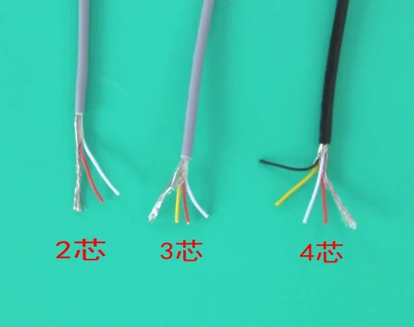 Nhanh Hàng Miễn Phí 10 Mét/lô UL2547 24AWG 2 Nhân 0.2 Vuông Che Chắn Dây Điện Tử Dây Tín Hiệu Âm Thanh Cáp Dữ Liệu Usb dây