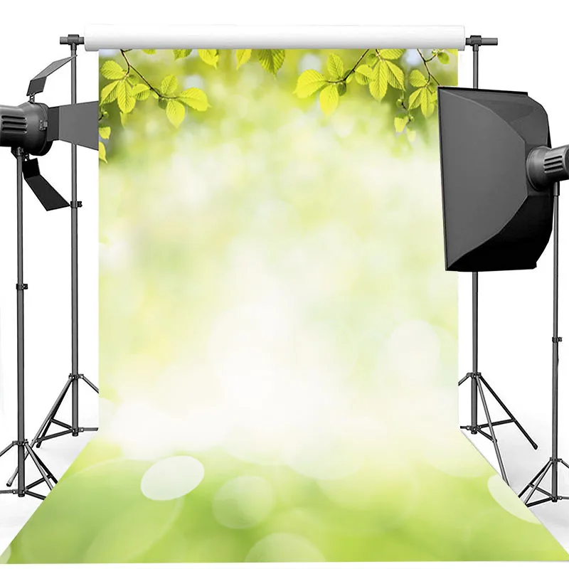 

Spring Backdrop Green Bokeh Photography Backdrops For Photo Studio Newborn Baby Photo Props Studio Booth Background