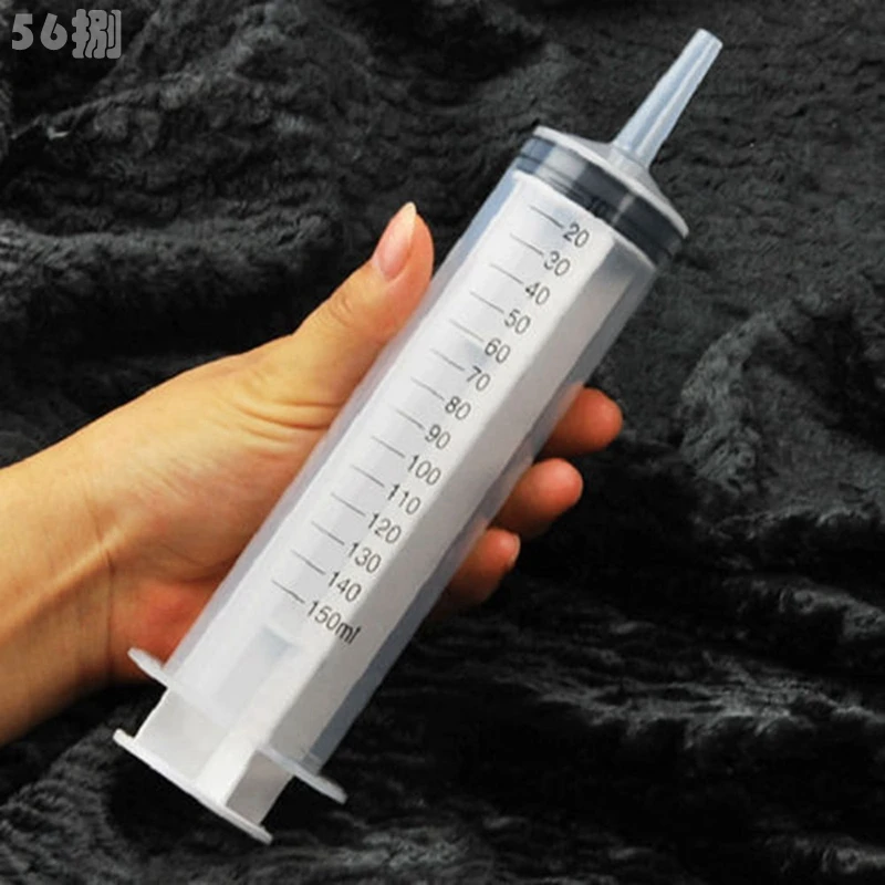 100ml / 150ml Reusable Big Large Hydroponics Plastic Nutrient Sterile Health Measuring Syringe Tools CZL8277