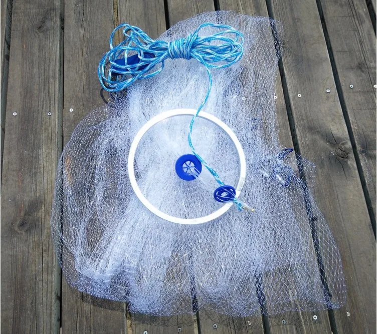 Small Mesh Far Throw Cast Net, American Style, 1.2-2.1m Catch Fishing Net  with Ring, Sports Hand Throw, Fishing Network Tool - AliExpress 18