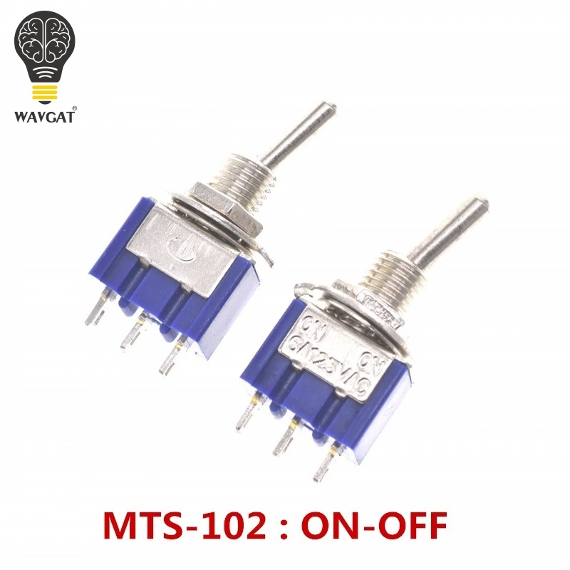 WAVGAT ON-OFF-ON 3 6 9 Pin 3 6 9 Position Mini Latching Toggle Switch 6A 3A MTS-103 MTS-203 MTS-303