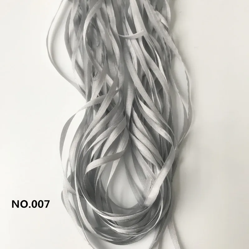 Pure Silk Ribbon for Embroidery Designs, 100% Silk, Solid Color, Soft Hand Feel, Free Shipping, 4mm, 10MTS to 50MTS/Roll