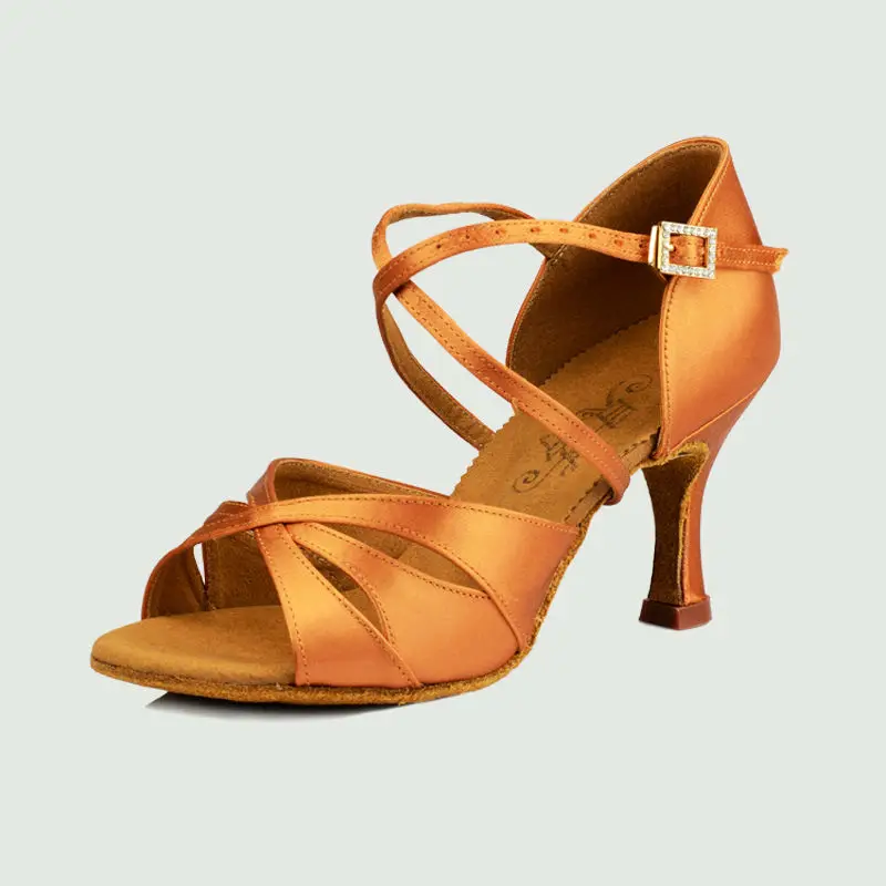 

Modern Women Latin Dance Social Dancing Sneakers Adult Sports Shoe Fitness Breathable Buckle Flesh Color Discounts BD 2363 SALSA