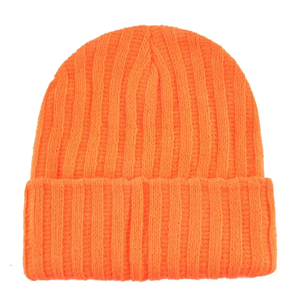 Men\'s Skullies Beanies Solid Color Knitted Beanie Beaver Hat Women Streetwear Knitting Bonnet Cap Fashion Gorras Boy Girl Hats