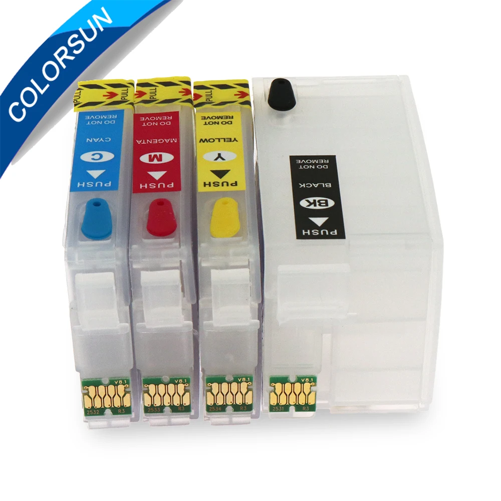 For epson 252 T2521 T252XL refillable ink cartridge with ARC chip for WorkForce WF-3620 WF-3640 WF-7610 WF-7620 3620 3640 7610