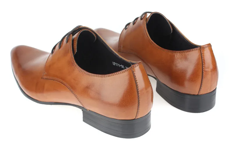 HOT SALE ! Brown Social Shoes Male Wedding Shoes Genuine Leather Business Shoes Male dress shoes image 6