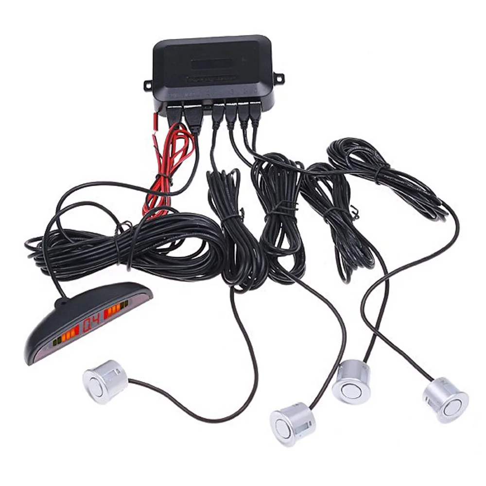 

Car LED Parking Sensor With 4 Sensors DE Estacionamento Assist Reverse Backup Radar Monitor System Backlight Display Parktronic