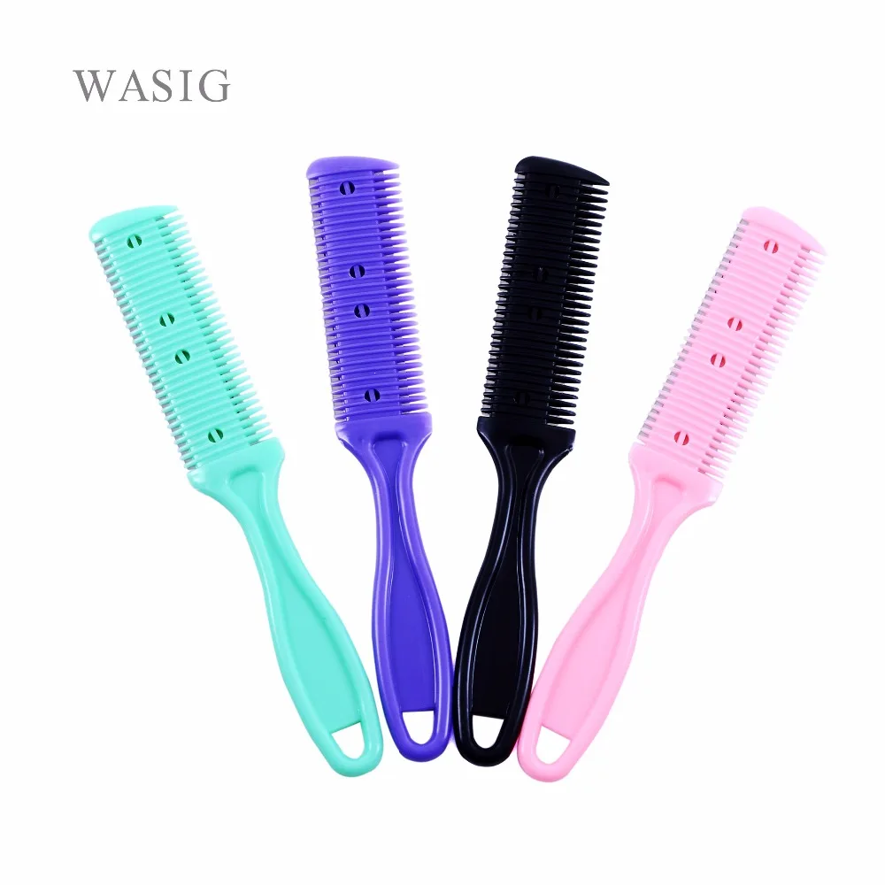 

12 pcs/Lot Hairdressing Thinning Trimmer Colorful Hair Razor Comb Scissor Hari Cutting Combs