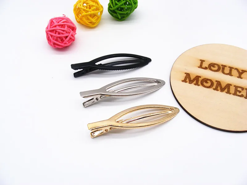 

30 X Gold/Silver/ Black Leaf Hair Clips Handmade DIY Hair Barrette Accessories