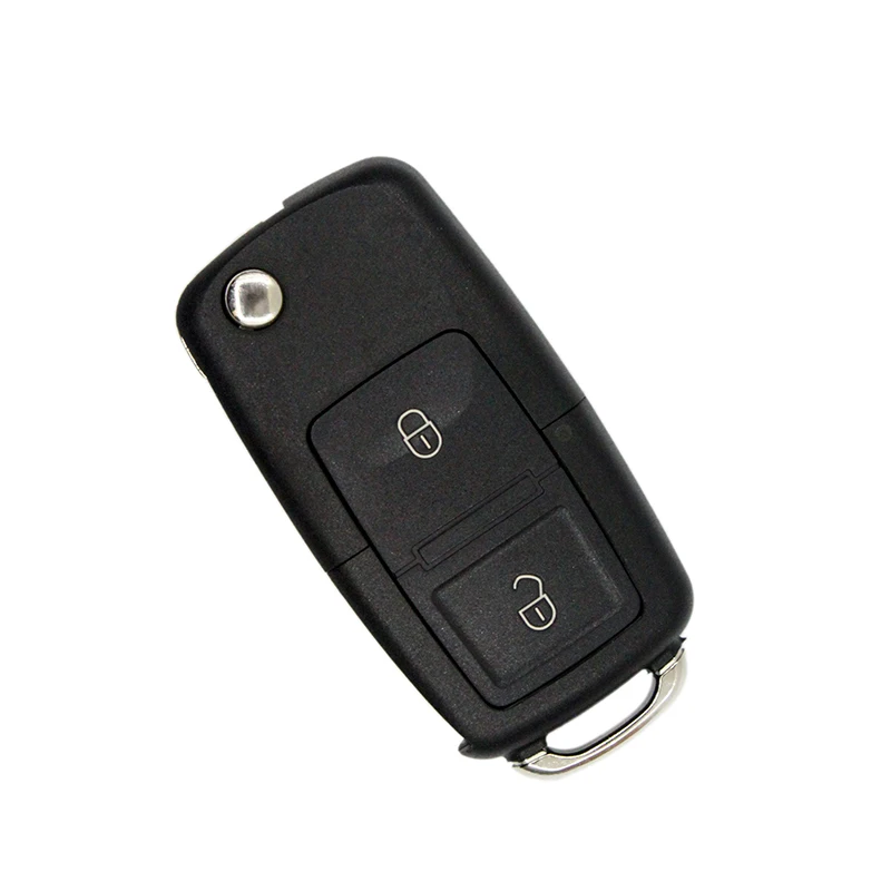 HAUSNN 2 Buttons Remote Flip Folding Car Key Shell for VW Volkswagen MK4 Bora Golf 4 5 6 Passat Polo Bora Touran Key Case