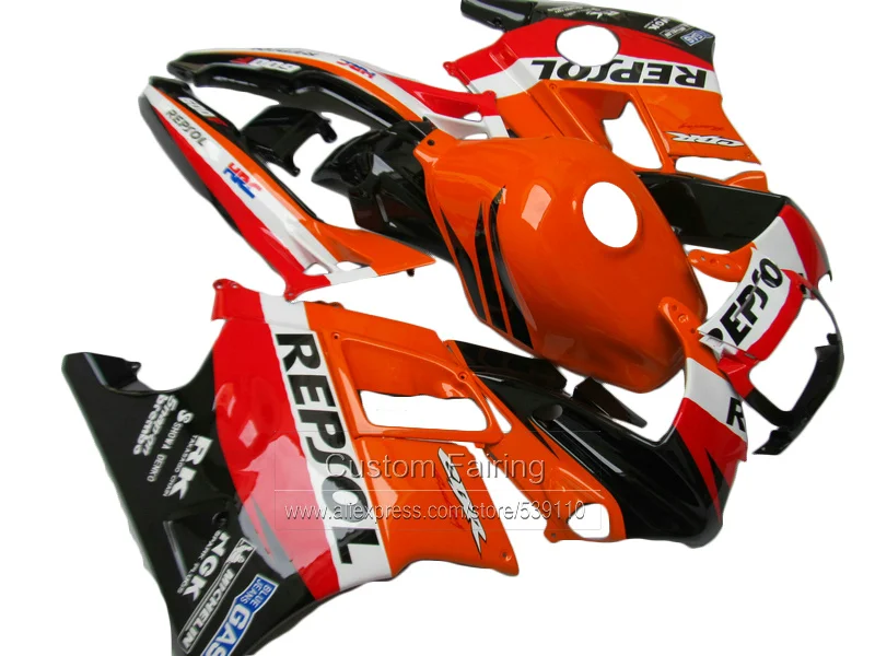 100%Fit Fairing kit for HONDA CBR600 F2 91 - 94 1991 1992 1994 ( red black repsol ) fairings xl04