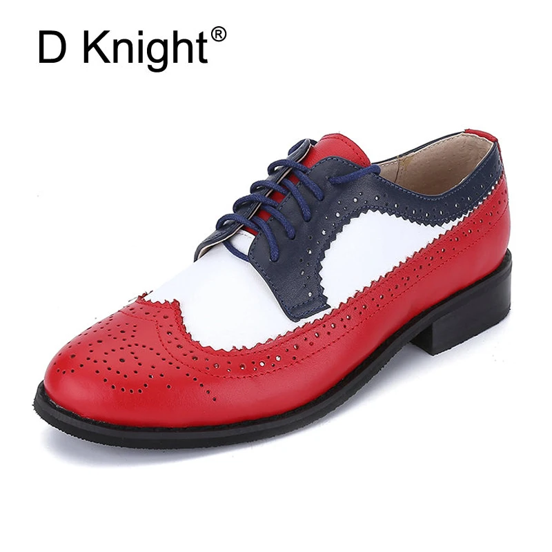 Echt Lederen Platte Schoenen Vrouwen Amerikaanse Maat 14 Handgemaakte Kleur Bijpassende Lederen Schoenen Vintage Britse Style Oxford Schoenen Voor Vrouwen