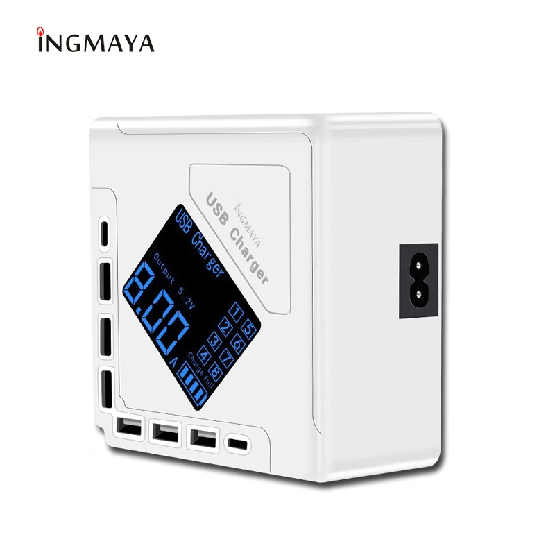 

INGMAYA Multi-port USB Charger 8A Type C Port Charging Station For iPhone iPad Samsung Huawei Nexus Mi LG Oneplus ZTE AC Adapter