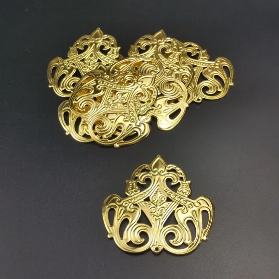 10pcs 48x50mm  bronze tone Filigree  crafts   Embellishments Findings Jewelry Accessories  cospaly ornaments  cospaly