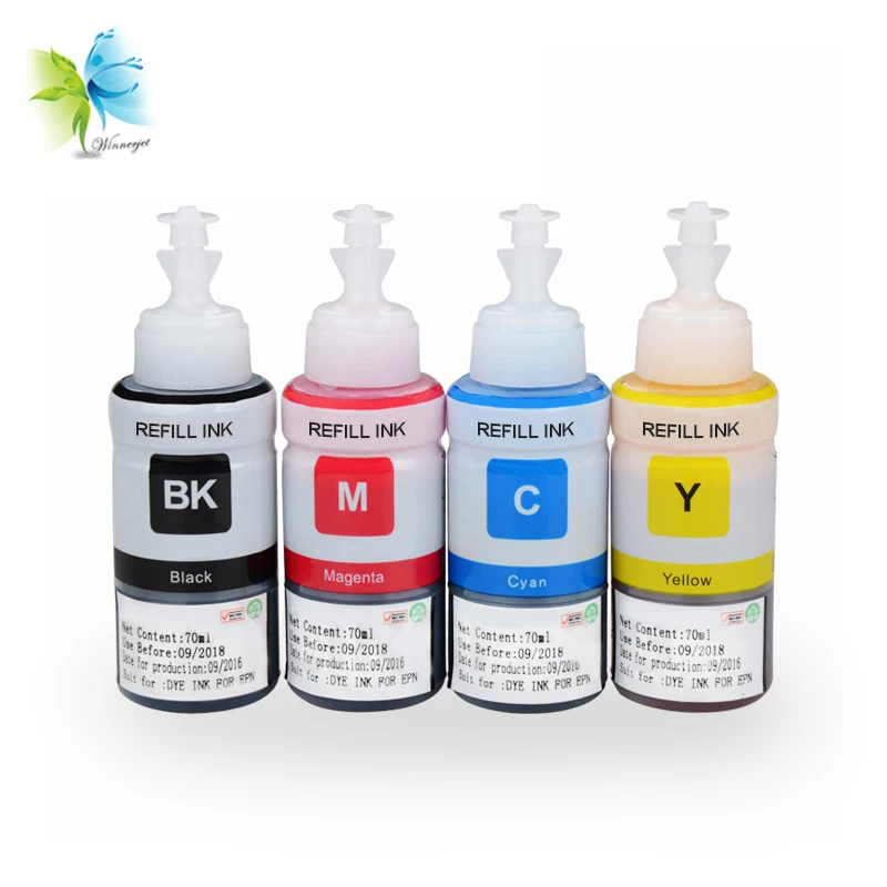 Winnerjet 5 Sets Universal Water Based Dye Ink for Canon PIXMA TS3140 MG3040 IP445 MG2940 MG2942 MG2944 IP2840 Printer