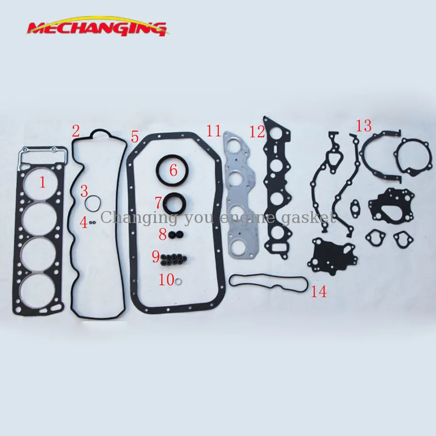 

4G54 G54B For MITSUBISHI SIGMA MONTERO MAZDA B-SERIE DODGE CARAVAN 2.6 Engine Rebuild Kits Engine Gasket MD997037