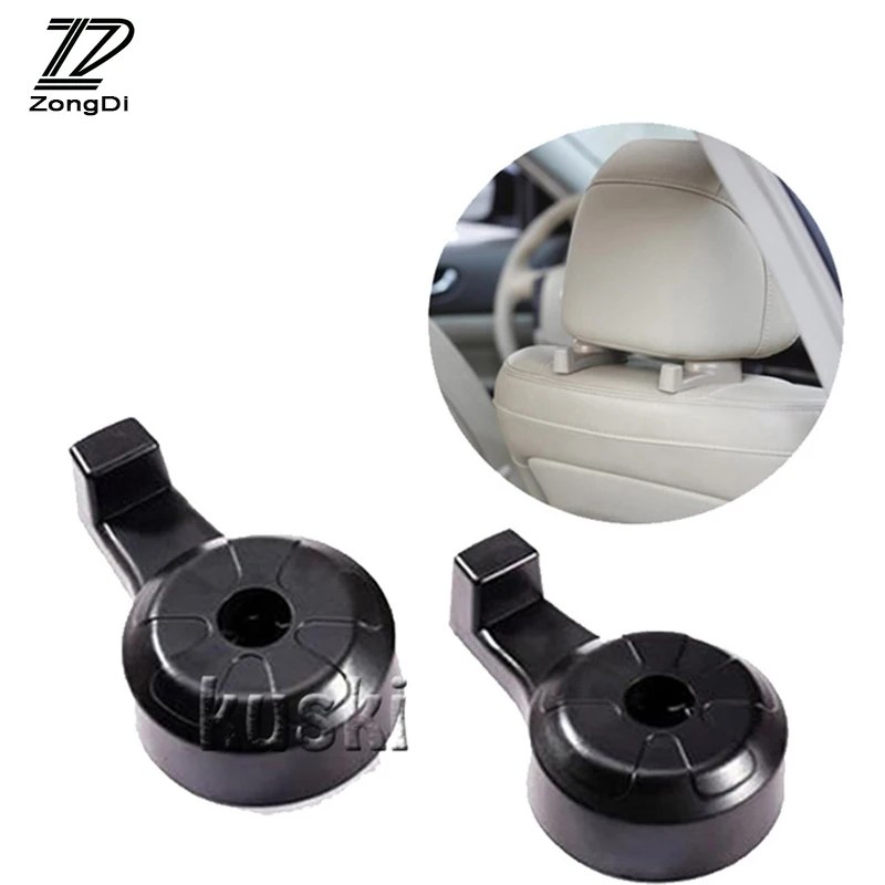 ZD 2pcs Car Back Seat Hooks Car Styling for Toyota Avensis Rav4 Audi Q5 A6 Lifan X60 Renault Captur Skoda Yeti Ford Mondeo Kuga