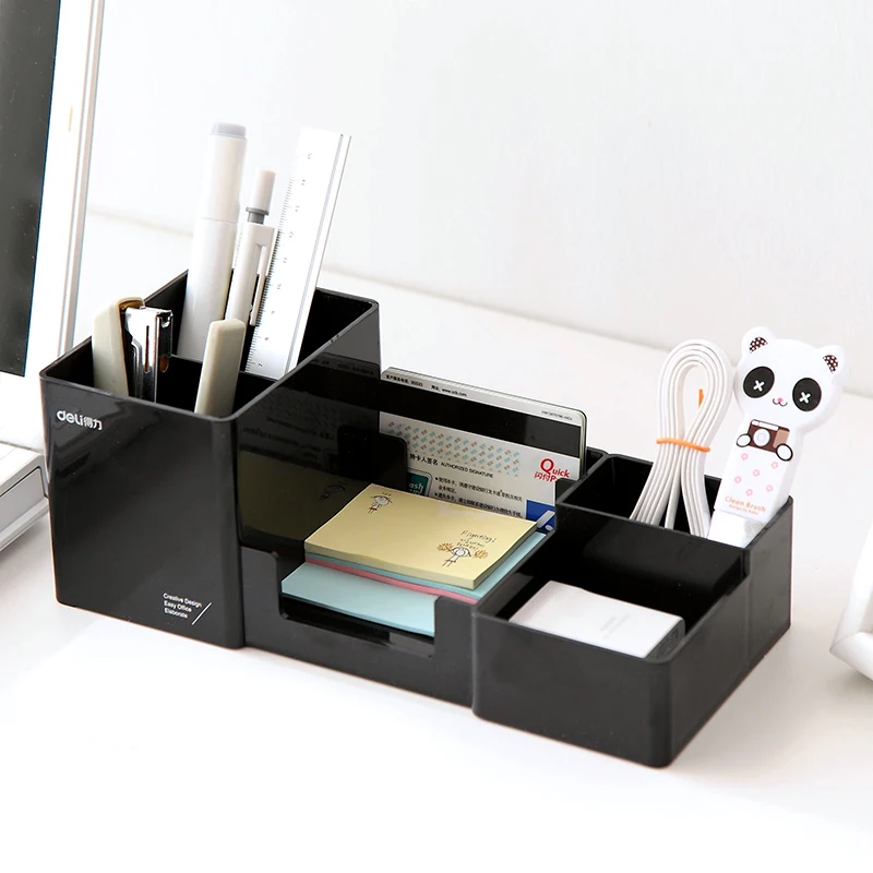High Quality Simple Desktop Shelves Storage Box Desk Decor Stationery Makeup Cosmetic Organizer for Jewelry Stationery Hussif
