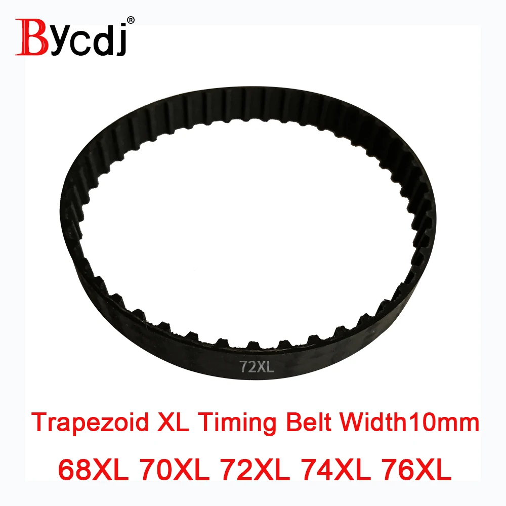 XL Timing Belt 68XL/70XL/72XL/74XL/76XL Rubber Timing Pulley Belt 10mm Width Closed Loop Toothed Transmisson Belt pitch=5.08mm