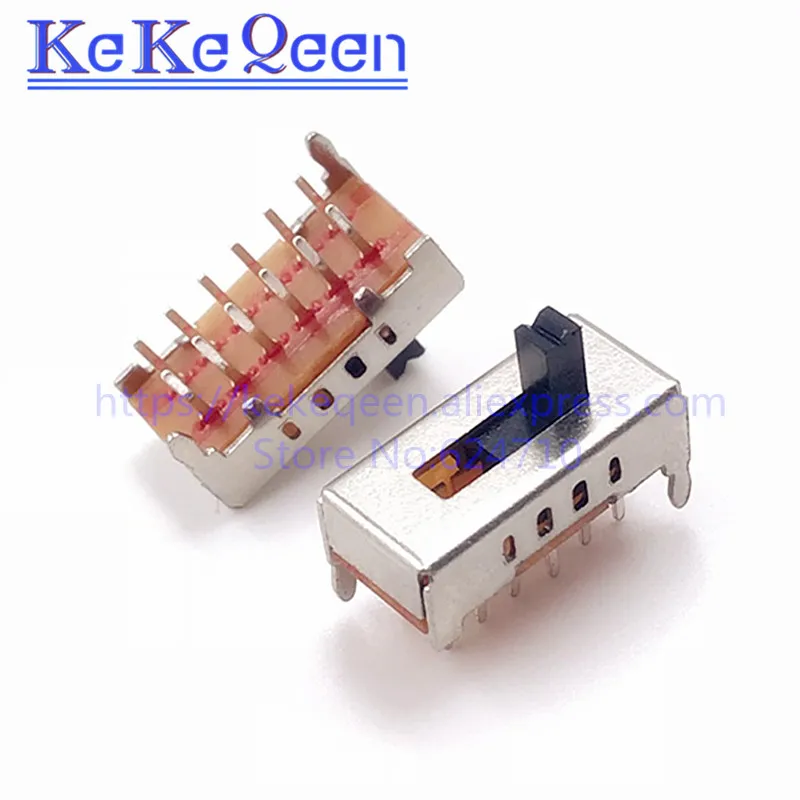 

100 шт./лот тумблер SS24D02G4 SS24D02VG4 12Pin 2P4T ползунковый переключатель ручка высота 4 мм