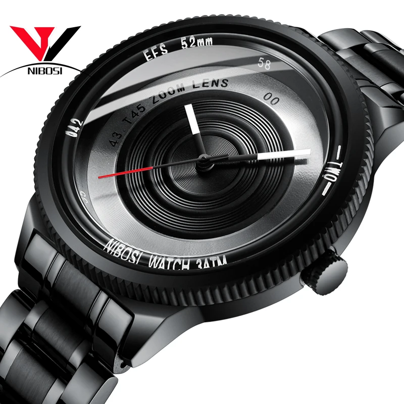 

Reloj Hombre 2019 NIBOSI Sports Watches For Mens Watches Top Brand Luxury Waterproof Fashion Male Clock Black Watch Steel Saat