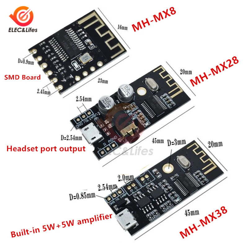 MH-MX8 Wireless Bluetooth MP3 Audio Receiver board BLT 4.2 mp3 lossless decoder board Stereo DIY modified speaker HiFi M18 M38