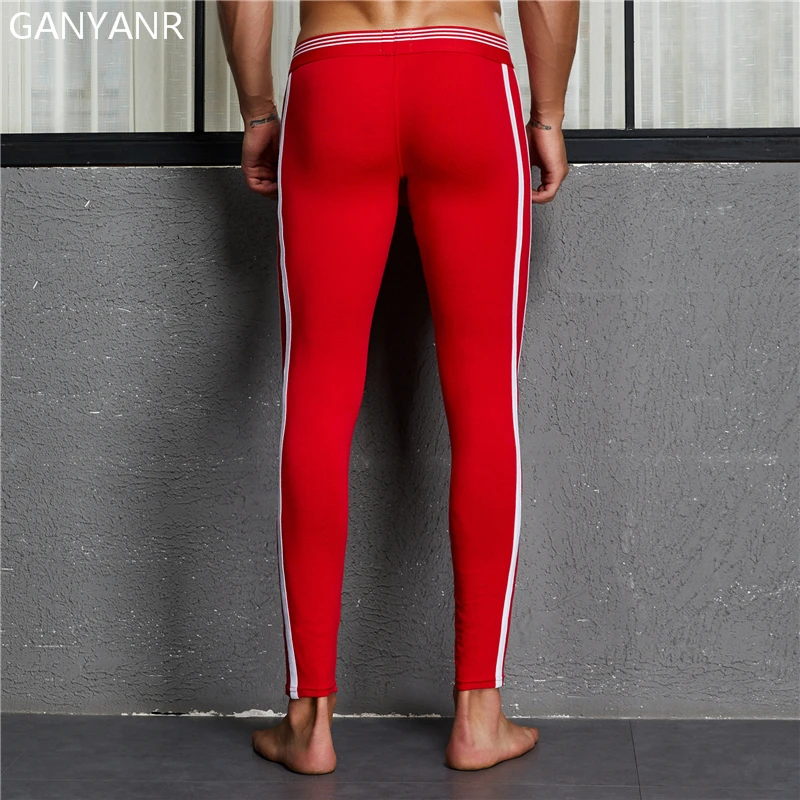 Ganyanr Sport Leggings Running Calzamaglia Uomini di Pallacanestro Pantaloni di Compressione di Fitness Athletic Gym Jogging Sexy di Inverno Del