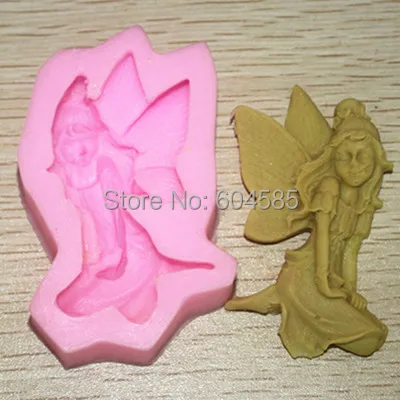 fairy angel DIY fondant cake molds soap chocolate mould for the kitchen baking  FM232