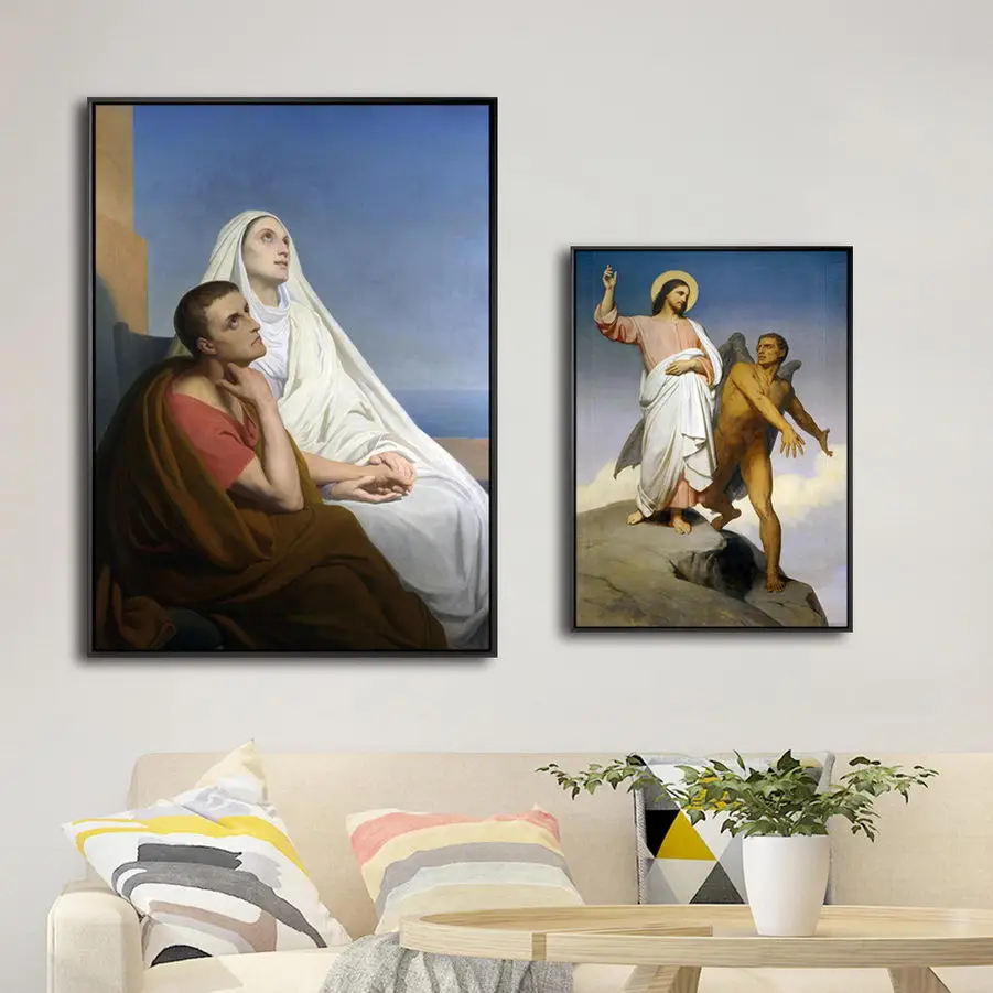 Home Decoration Print Canvas Art Wall Pictures for Living Room Poster Paitings Ary Scheffer Netherlandish