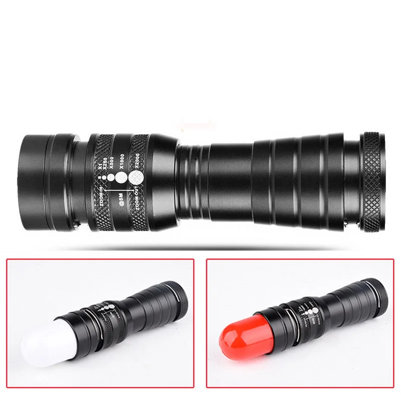 USB LED T6 flashlight High Power LED Torch Zoomable Flashlight torch Flash light Lamp for built-in 26650 battery Outdoor Sports