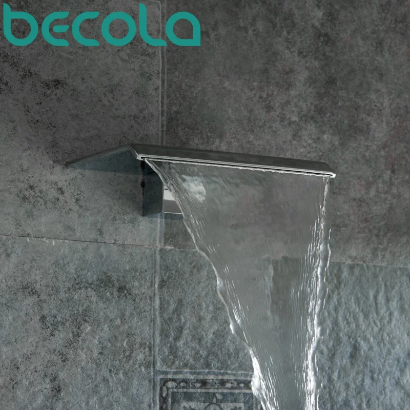 Becola Bassin Robinet Becs Sortie D\'eau Robinet de Douche Becs Accessoires de Robinet De Salle De Bain Mur Type Robinet à Cascade