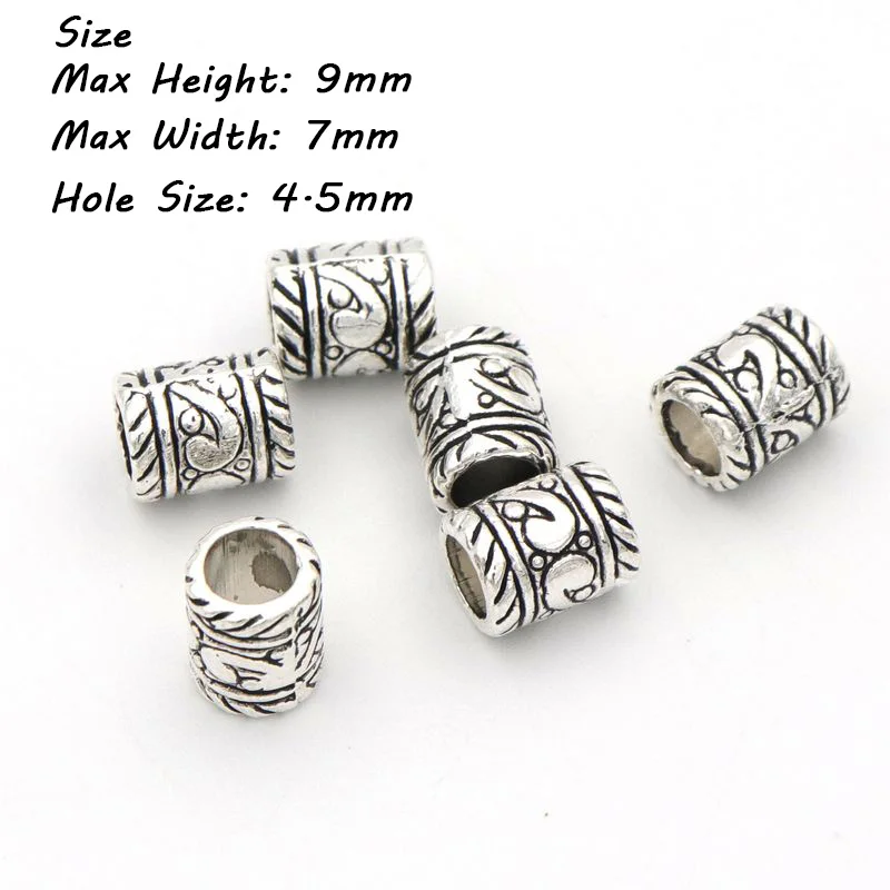 20pc Große Loch Europäischen Lose Spacer Metall Perlen Für Hand Schmuck Machen Diy Halskette Armband Zubehör Großhandel – Detail 12