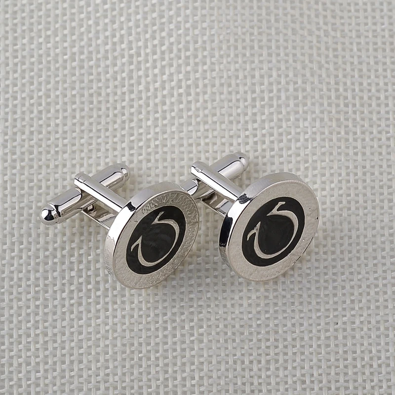 Casual Greek Letter Ohm Cufflinks For Mens Fashion enamel Men Jewelry black Cuff Links Classic Cufflink