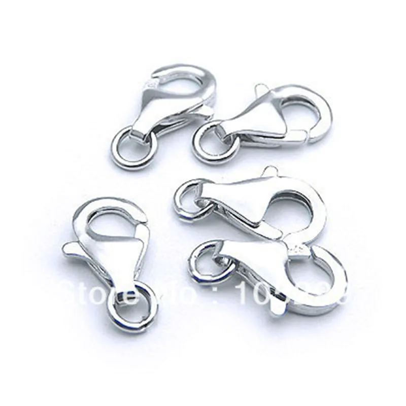 Wholesale 50pcs a lot 925 Sterling Silver Jewelry findings  lobster clasp opening jump rings