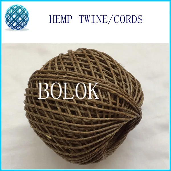 8pcs/lot 2mm beewaxed hemp cords 61m/ball , dark color natural hemp twine ball ,hemp rope  used in candle, smoking