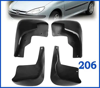 SET FIT FOR PEUGEOT 206 3DR&5DR HATCHBACK MUD FLAP FLAPS SPLASH GUARD MUDGUARD